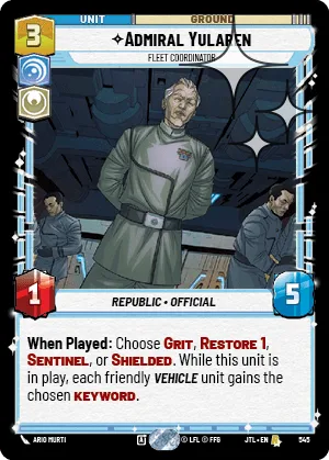 Admiral Yularen - Fleet Coordinator