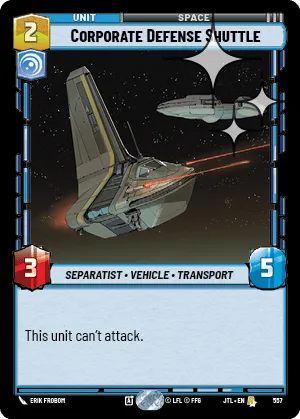 Corporate Defense Shuttle