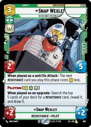 Snap Wexley - Resistance Recon Flier