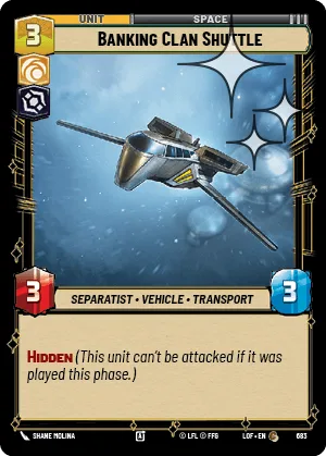 Banking Clan Shuttle