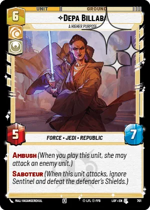 Depa Billaba - A Higher Purpose