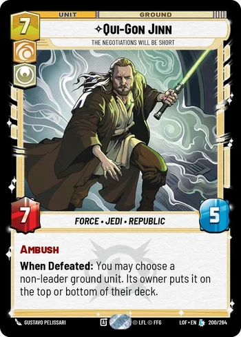 Qui-Gon Jinn - The Negotiations Will Be Short