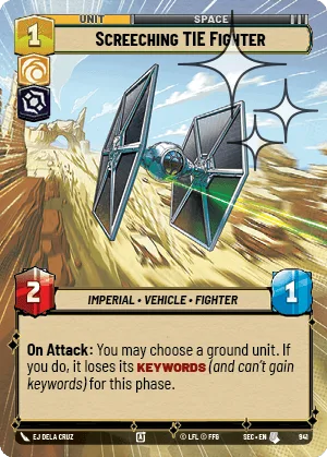 Screeching TIE Fighter